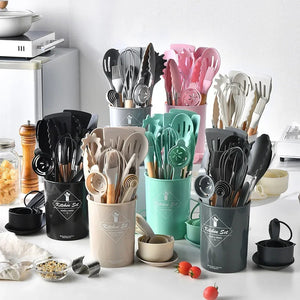 12-Piece Silicone Kitchen Utensil Set – Food-Grade Cooking Tools