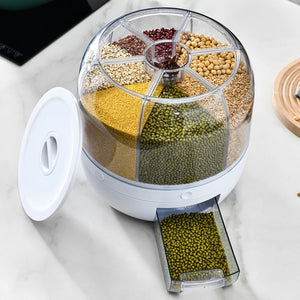 360° Rotating Rice Dispenser – Sealed Dry Food Grain Storage Container