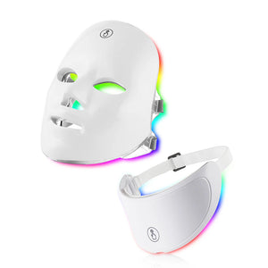 LED Face & Neck Mask – 7 Colour Light Therapy with Massage